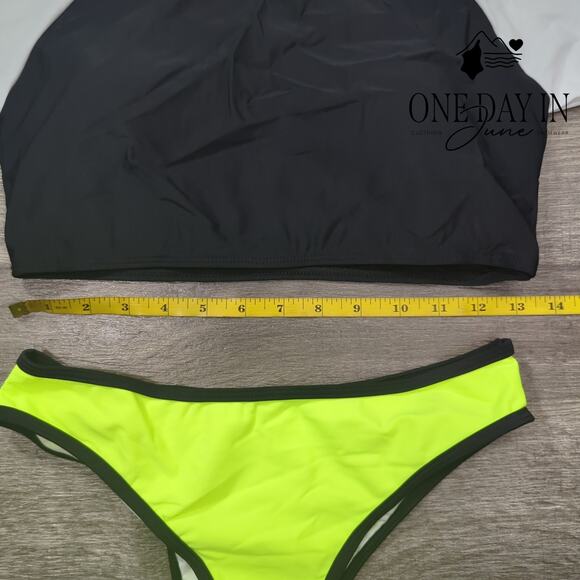 Aleumdr Crop Top Cheeky Bikini Swimsuit Size M - Picture 3 of 5